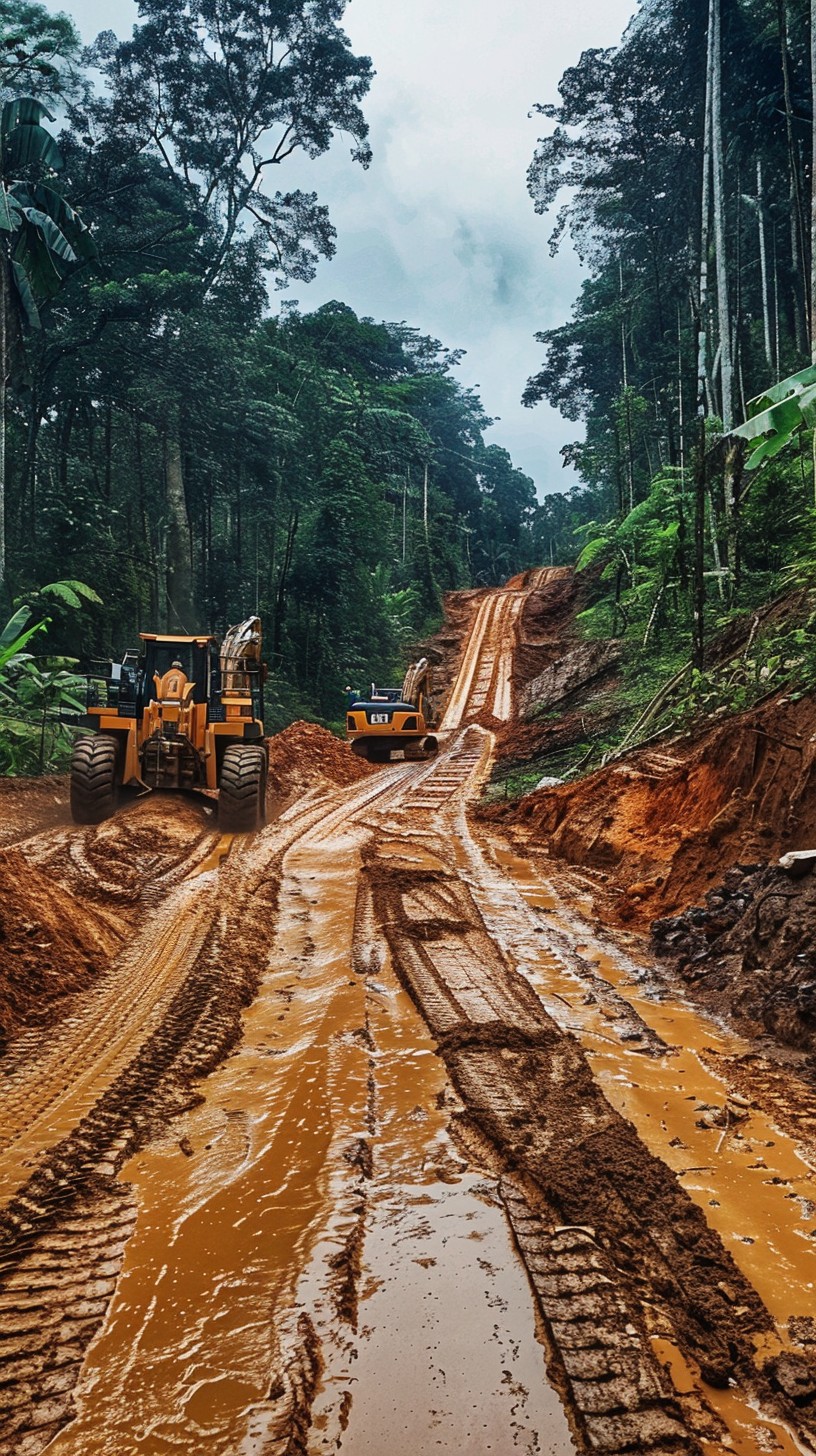 Free Muddy Construction Site Image - Construction, Mud, Forest ...