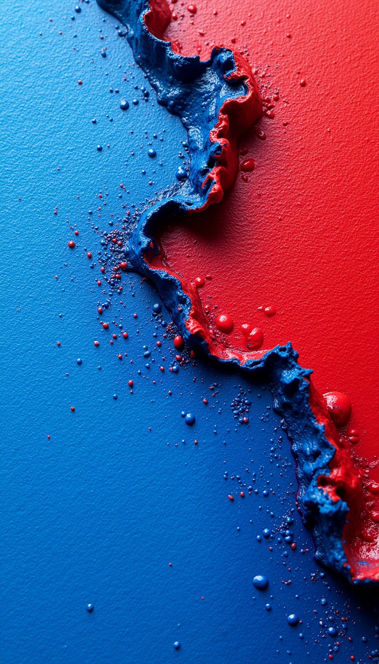 Free Blue Meets Red Image - Blue, Red, Macro | Download at StockCake