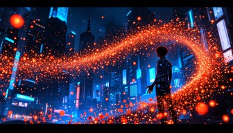 Free Digital Embers Flow Image - Anime, Cyberpunk, Digital | Download ...