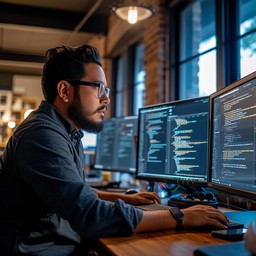 Free Focused Software Developer Image - Software, Developer, Coding ...