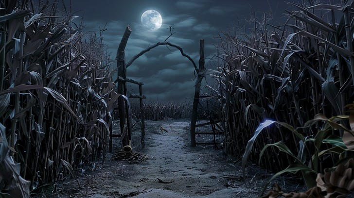 Free Mysterious Moonlit Path Image - Moonlit, Cornfield, Eerie ...