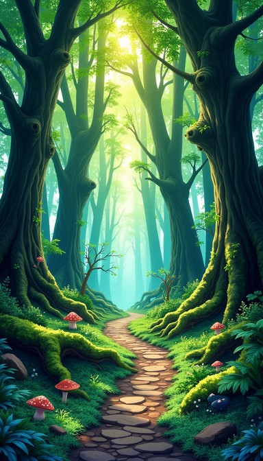 Free Enchanted Forest Path Image - Forest, Path, Sunlight | Download at ...