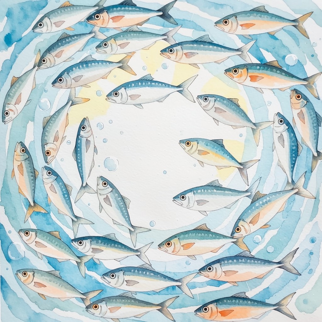 Free Circular Fish Dance Photo - Watercolor, Fish, Circular | Download ...