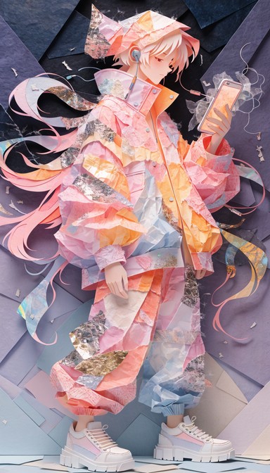 Anime Paper Frame Free Paper Anime Art Image - Papercraft, Collage, Anime | Download at ...