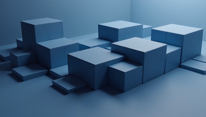 Free Slate Blue Blocks Image - Geometric, Cubes, Blue | Download at ...