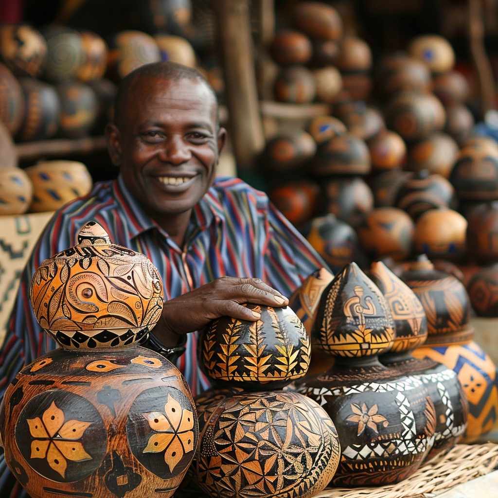 Free Artisan with Gourds Image - Artisan, Gourds, Craftsmanship ...