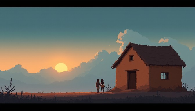 Free Sunset Pixel Home Image - Pixel, Sunset, House | Download at StockCake