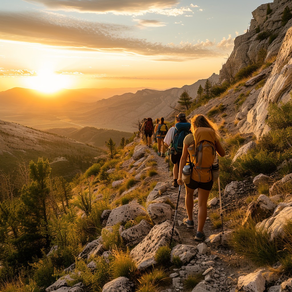 Free Mountain Trekking Adventure Image - Hiking, Adventure, Sunset ...