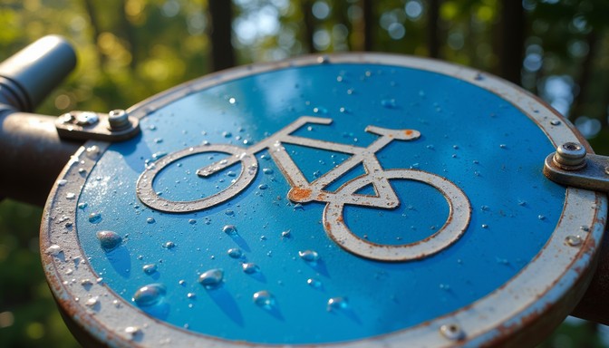 Free Blue Cycle Route Image - Bicycle, Sign, Blue | Download at StockCake