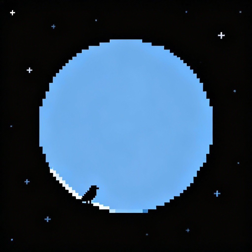 Free Moonlit Pixel Dreams Image - Pixel, Moon, Bird | Download at StockCake