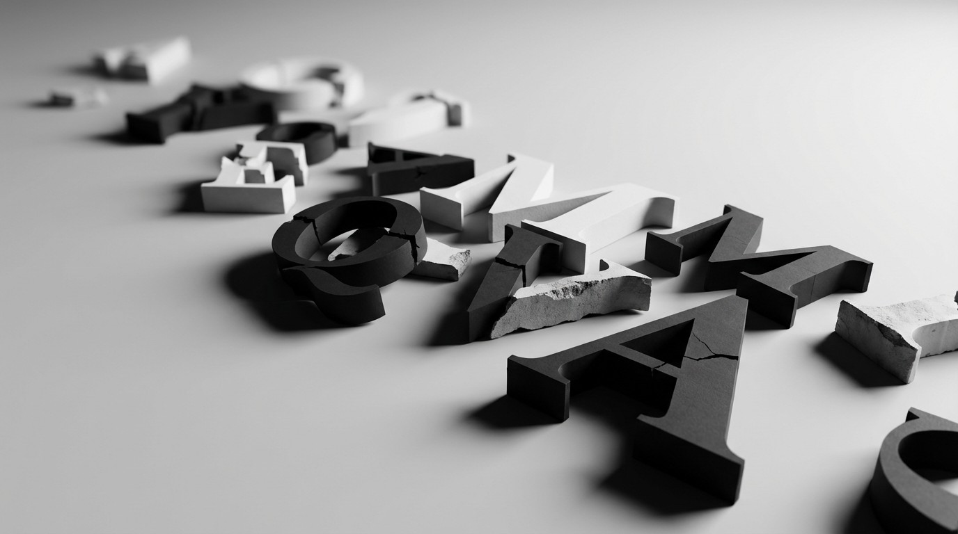 Free Broken Letters Scattered Image - Typography, Alphabet, Letters ...