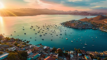 Free Sunset Harbor View Image - Sunset, Harbor, Boats | Download at ...