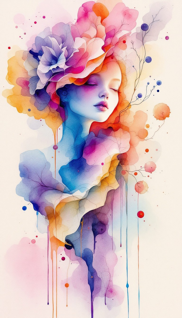 Free Dissolving Porcelain Dreams Image - Watercolor, Doll, Abstract ...