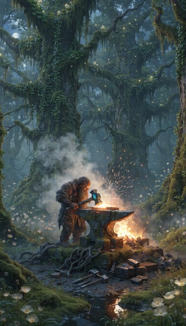 Free Enchanted Forest Forge Image - Dwarf, Blacksmith, Forge | Download ...