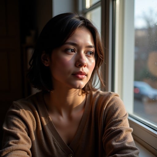 Free Contemplation in light Image - Portrait, Contemplative, Window ...