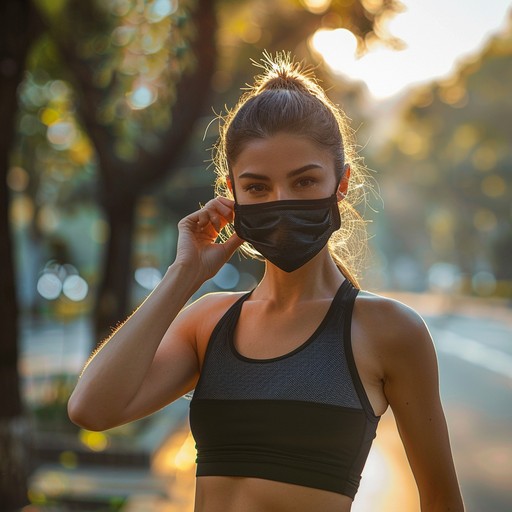 Free Masked Fit Woman Image - Woman, Mask, Fitness | Download at StockCake