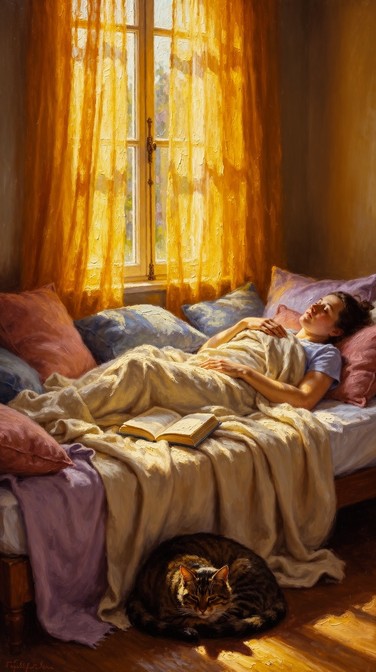Free Dreamy Sunlit Rest Image - Sleep, Nap, Rest | Download at StockCake