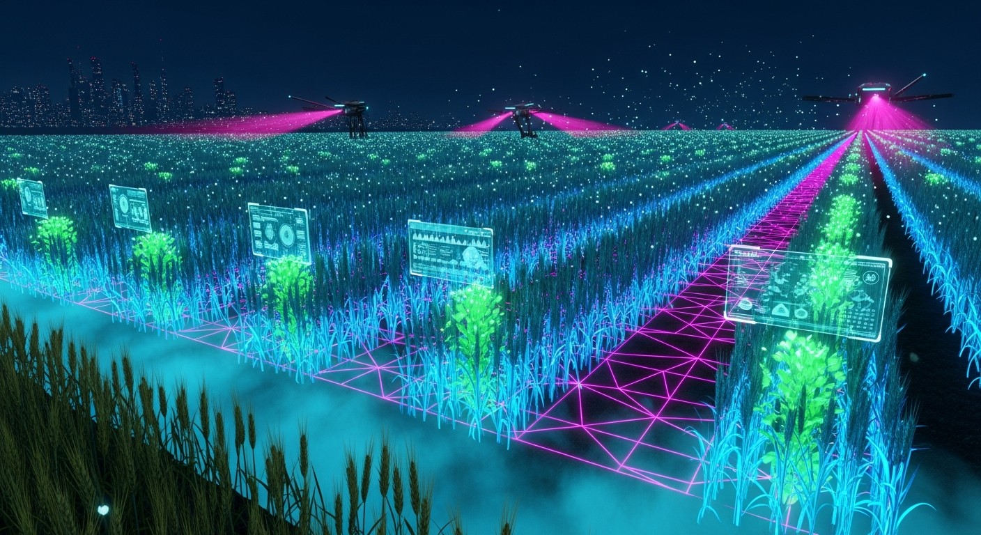 Free Neon Farming Fields Image - Cyberpunk, Agriculture, Futuristic ...