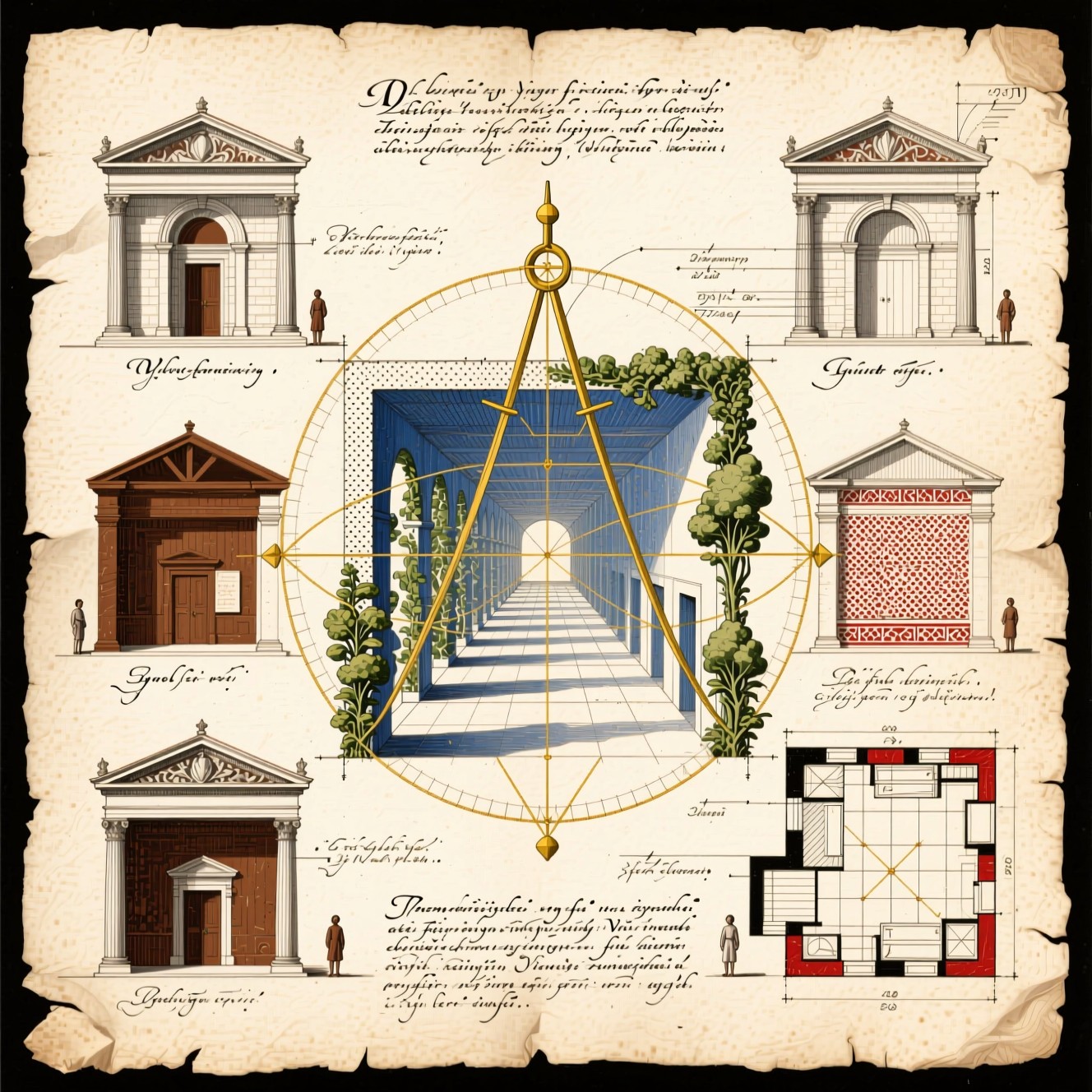 Free Renaissance Architectural Blueprint Image - Architecture ...