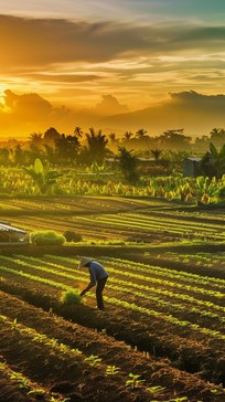 Java Rural Farm Sunrise Free Sunrise Farming Scene Image - Sunrise, Farming, Field | Download ...