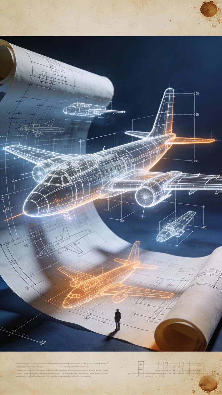 Free Aircraft Blueprint Design Image - Aircraft, Blueprint, Aviation ...