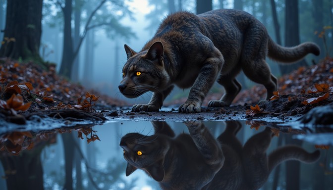 Cat Perfect Predator Free Stalking Forest Predator Image | Download at StockCake