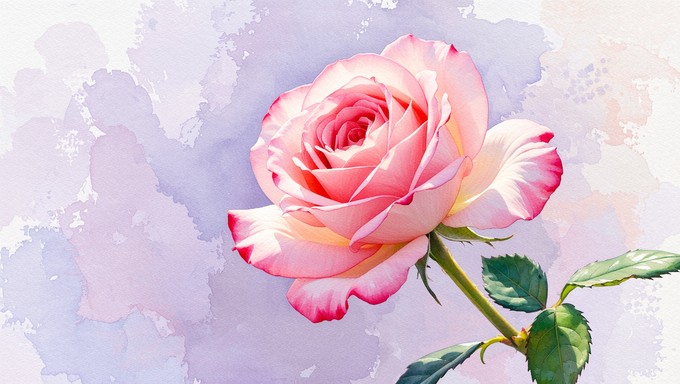 Soft Watercolour Roses Free Blooming Rose Watercolor Image - Watercolor, Rose, Pink | Download ...