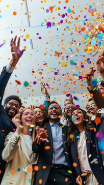 Free Joyful Celebration Moment Image - Celebration, Friends, Confetti ...