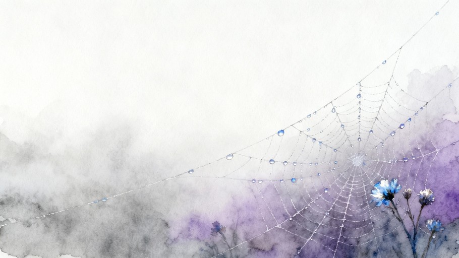 Free Delicate Dawn Web Image - Watercolor, Cobweb, Minimal | Download ...