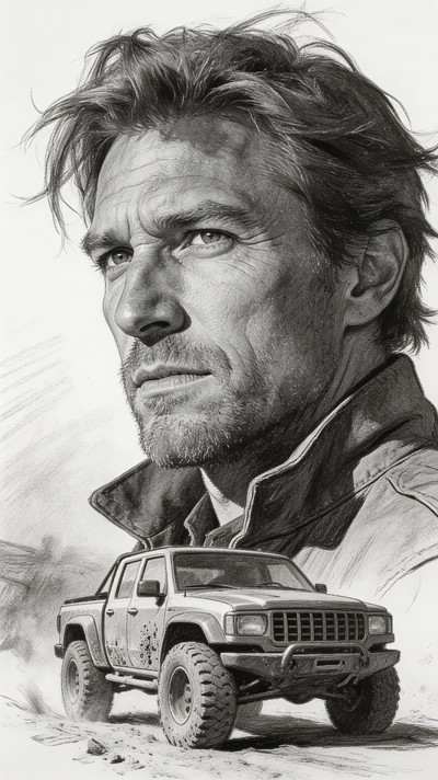Free Rugged Adventure Portrait Image - Graphite, Portrait, Sketch ...