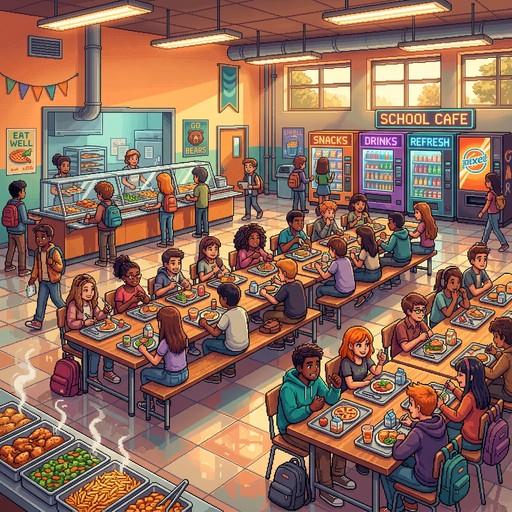 Free School cafeteria lunch Image - Students, Cafeteria, Lunch ...