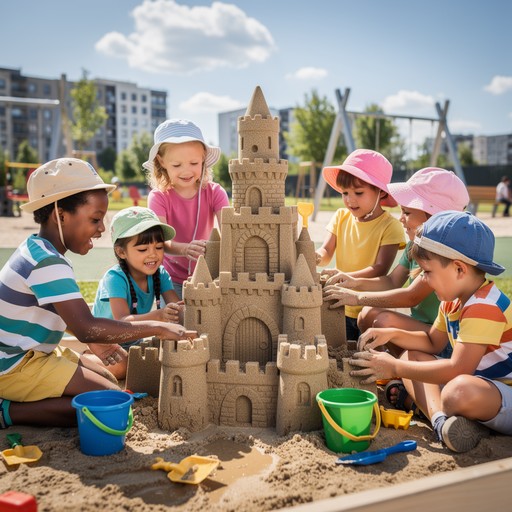 Free Kids Building Together Image - Children, Sandbox, Building ...