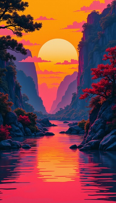Free Sunset Mountain River Image - Sunset, River, Mountains | Download ...