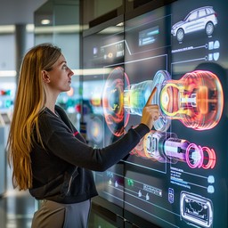 Free Interactive Car Display Image - Technology, Innovation, Woman ...