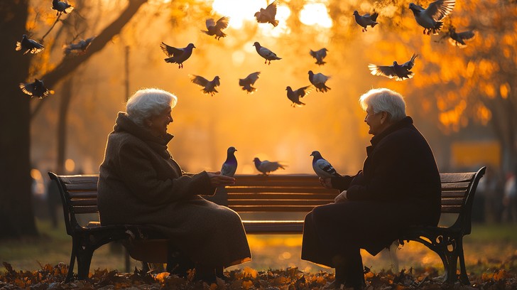 Free Sunset peaceful conversation Image - Sunset, Conversation, Elderly ...