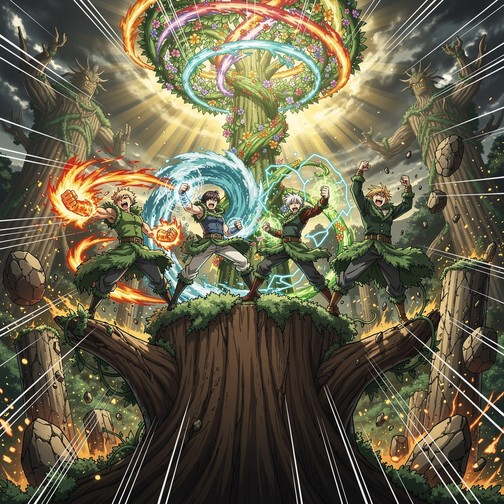 Free Elemental Warriors Unite Image - Anime, Warriors, Elemental ...