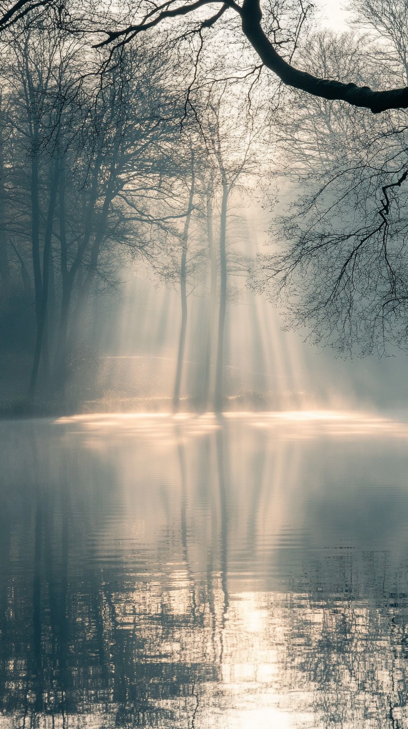 Free Misty Lake Sunrise Image - Mist, Lake, Sunrise | Download at StockCake