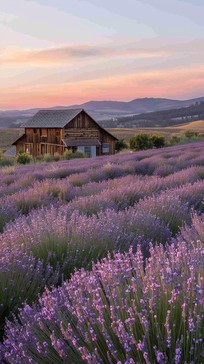 Free Lavender Field Sunset Image - Sunset, Lavender, Barn | Download at ...