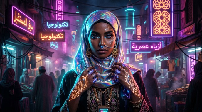 Free Neon Arabian Future Image - Cyberpunk, Futuristic, Neon | Download ...
