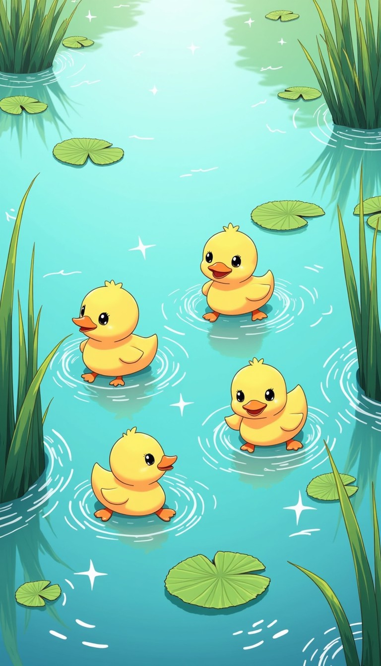 Free Chibi Ducks Swimming Image - Ducks, Anime, Chibi | Download at ...