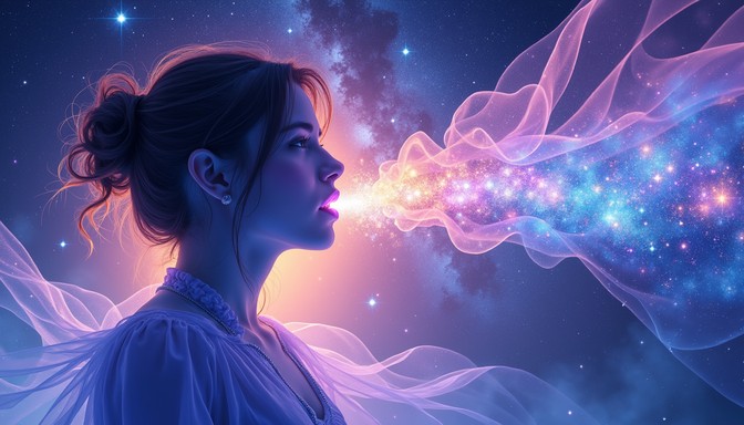 Free Cosmic Woman Profile Image - Cosmic, Silhouette, Profile ...