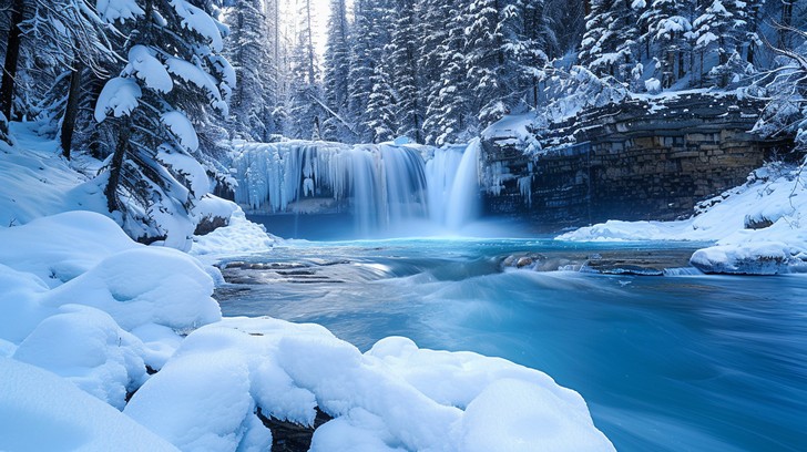 Free Frozen Winter Waterfall Image - Winter, Waterfall, Snow | Download ...