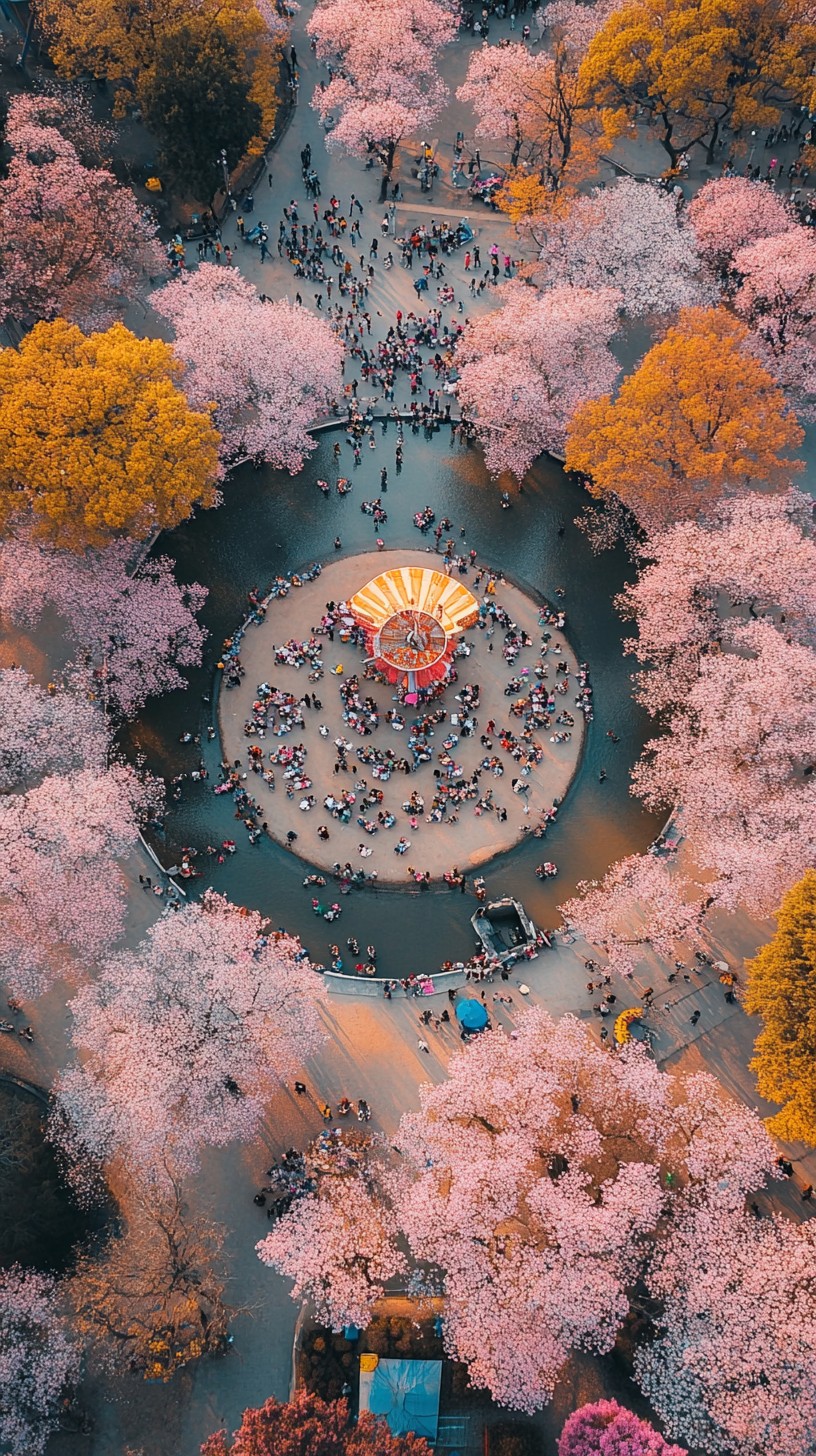Free Cherry Blossom Festival Image - Aerial, Festival, Cherry ...
