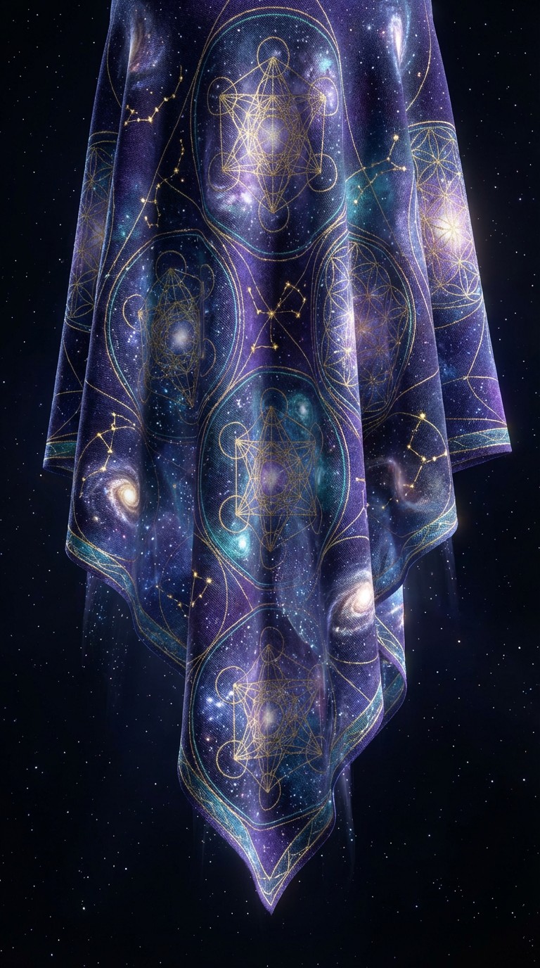 Free Celestial Geometric Cloth Image - Cosmic, Geometry, Tablecloth ...