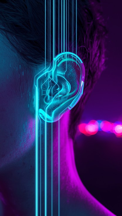Free Cybernetic Neon Ears Image - Cybernetic, Bionic, Futuristic ...