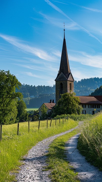Free Idyllic Country Church Image - Church, Serenity, White | Download ...