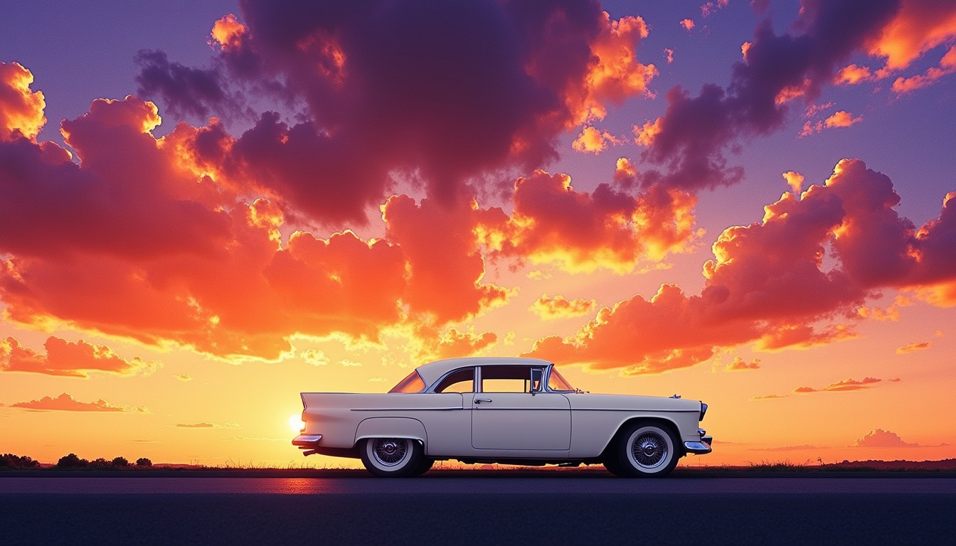 Free Classic Sunset Silhouette Image - Vintage, Sunset, Classic ...