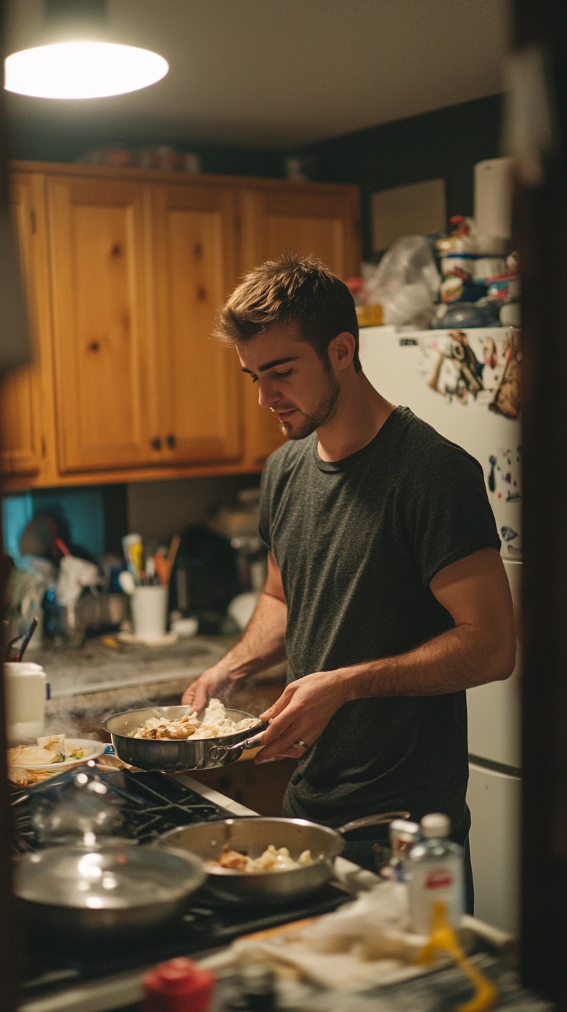 Free Man Cooking Dinner Image - Man, Cooking, Kitchen | Download at ...