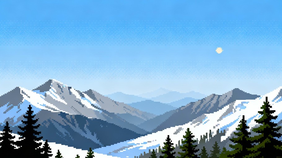 Free Alpine Pixel Vista Image - Mountains, Pixel, Alpine | Download at ...