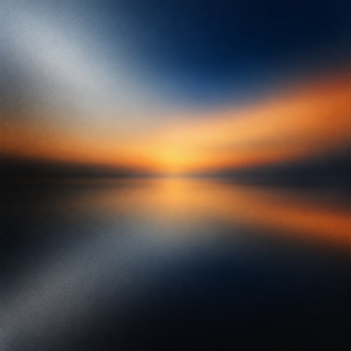 Soft abstract gradient of midnight blue, silver, and glowing amber ...